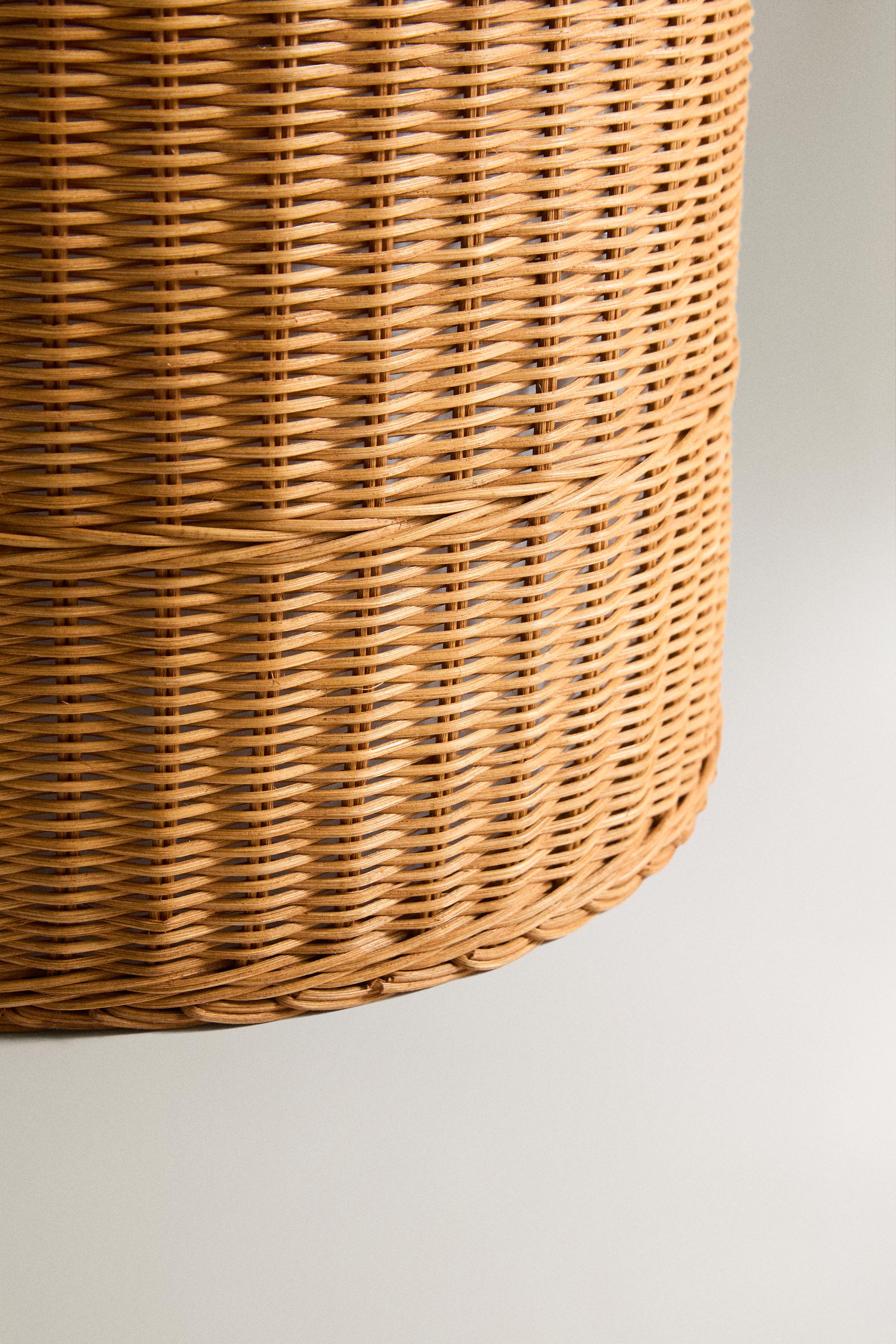 PANIER À LINGE ROTIN ET COTON